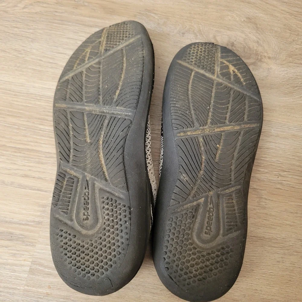 Speedo Kids Water Shoes 4 Black Grey‎ Surfknit Pro Athletic Swim Beach Shoe
